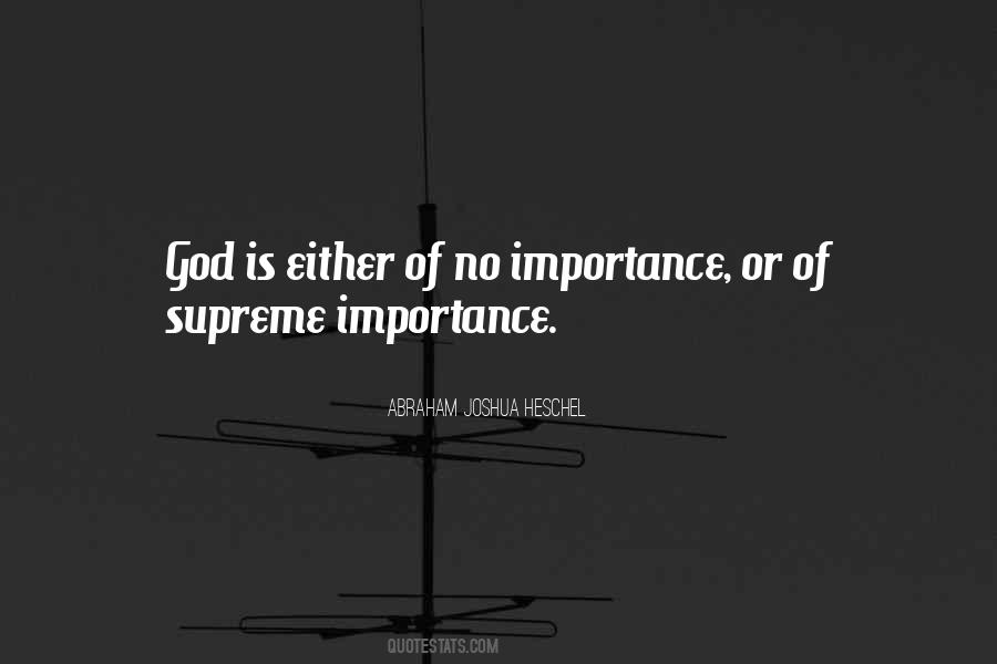 Importance Of God Quotes #1719022