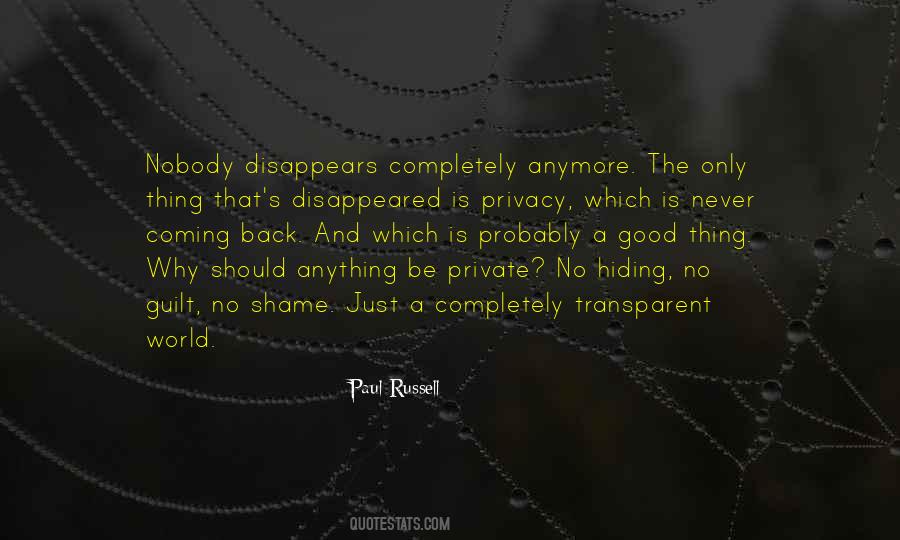 Hiding From The World Quotes #146936