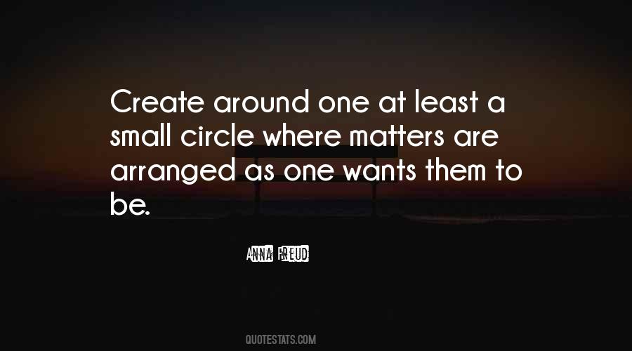 Quotes About A Small Circle #205021