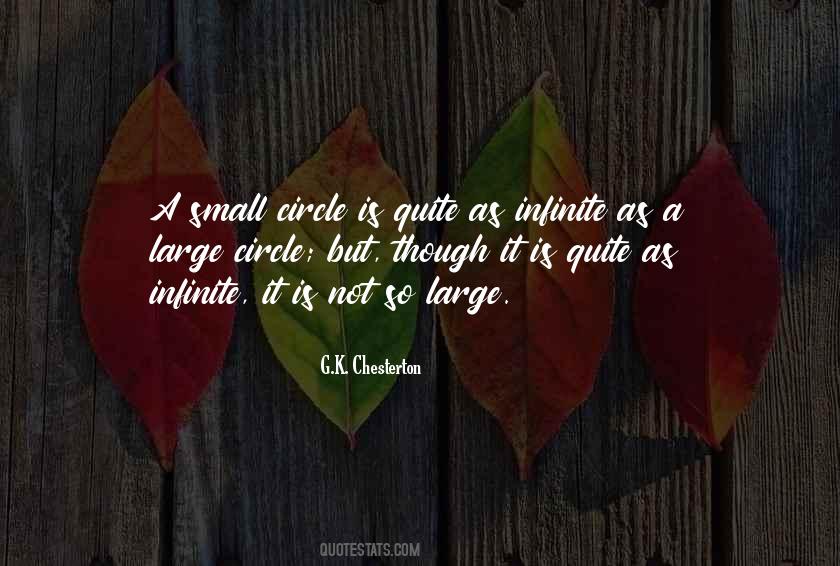 Quotes About A Small Circle #244525