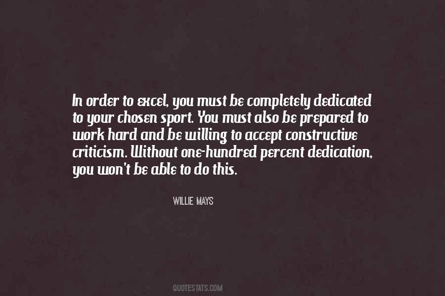Work Dedicated Quotes #1231160