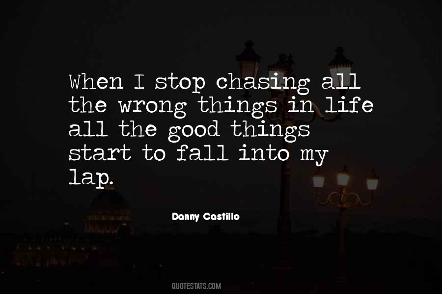 When You Stop Chasing The Wrong Things Quotes #336006