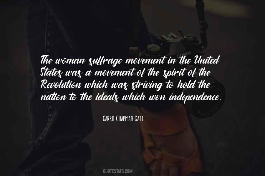 Woman Suffrage Movement Quotes #682476