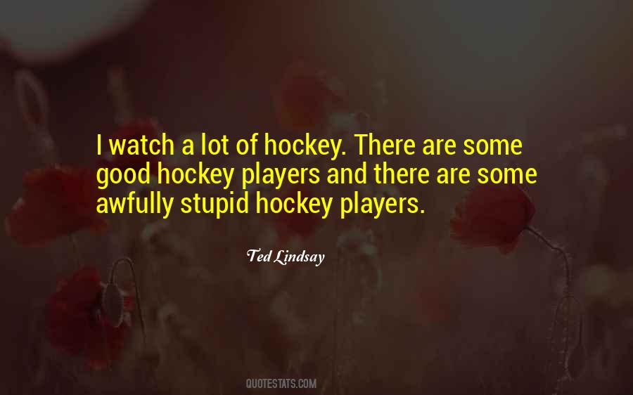 Stupid Hockey Quotes #84716