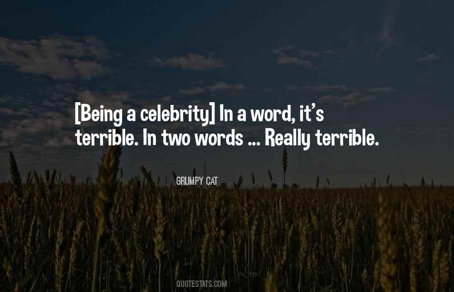 Being A Celebrity Quotes #881427
