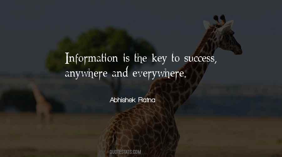 Key To Our Success Quotes #294896