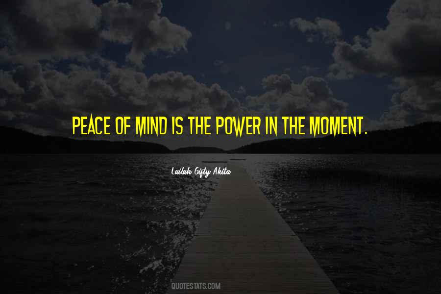 Peace In Mind Quotes #1625097