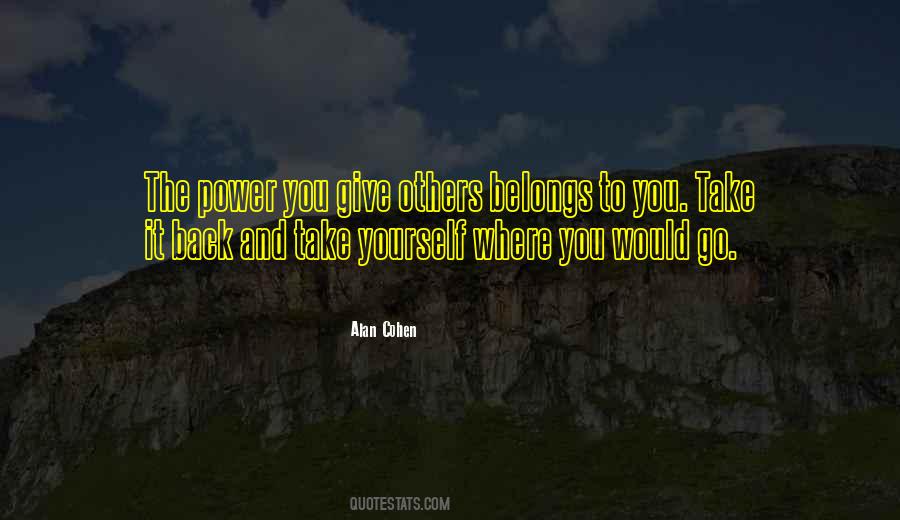 Give Back To Yourself Quotes #1675554