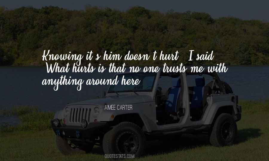 You Hurt Me Without Knowing Quotes #371978