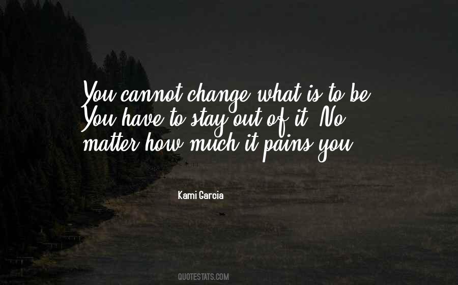 No Matter How Much You Change Quotes #1462472