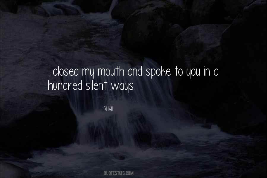 Silent Mouth Quotes #793842