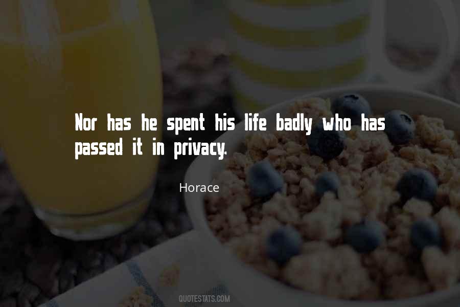 Life Privacy Quotes #1490902