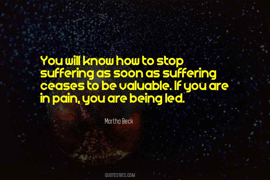 Stop Pain Quotes #387825