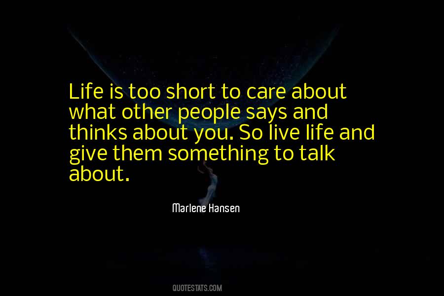Short Care Quotes #1264719