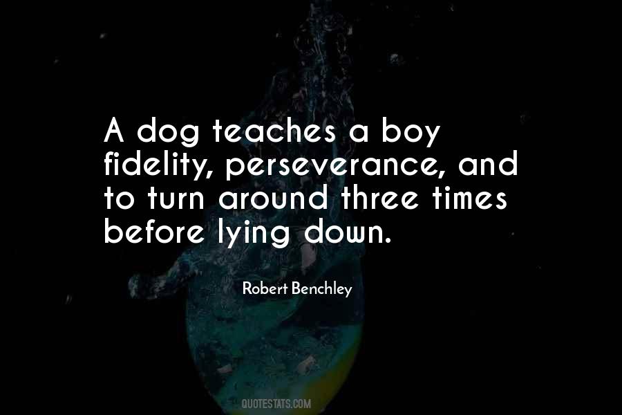 The Fidelity Of A Dog Quotes #1656495
