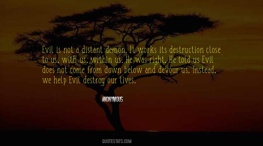 Evil Demon Quotes #1705971