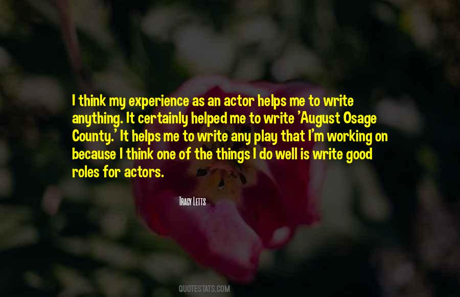 Quotes About Actor Roles #229722