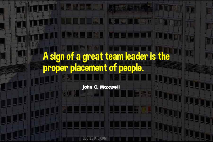 Leader Team Quotes #1237310