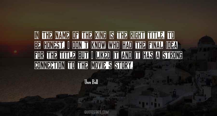 In The Name Of The King Quotes #283172