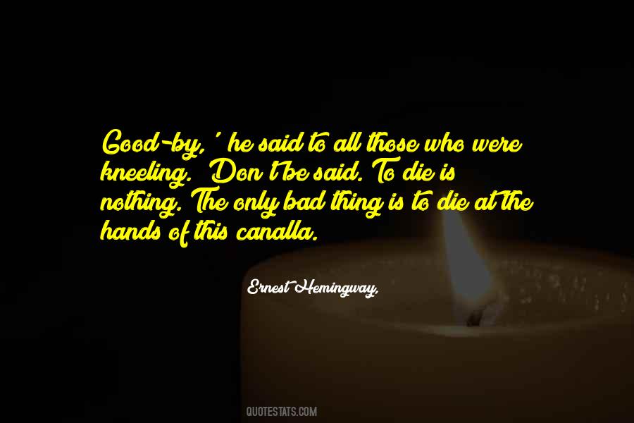 To Die Is Nothing Quotes #1349275