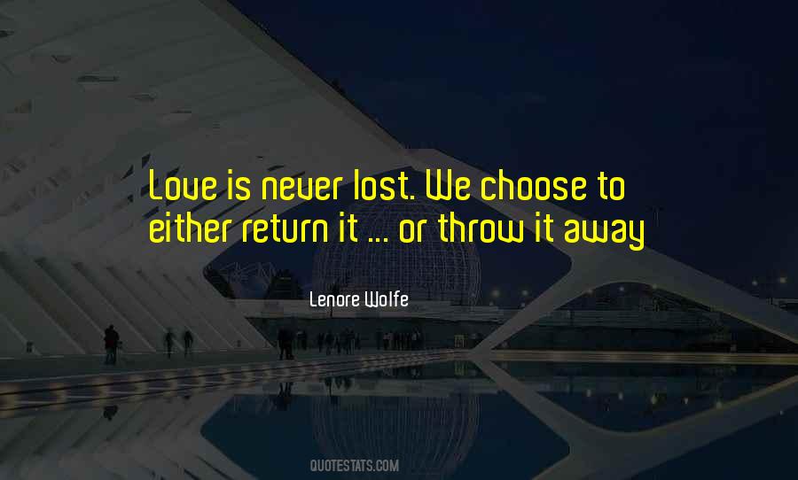 Is Never Lost Quotes #1233801