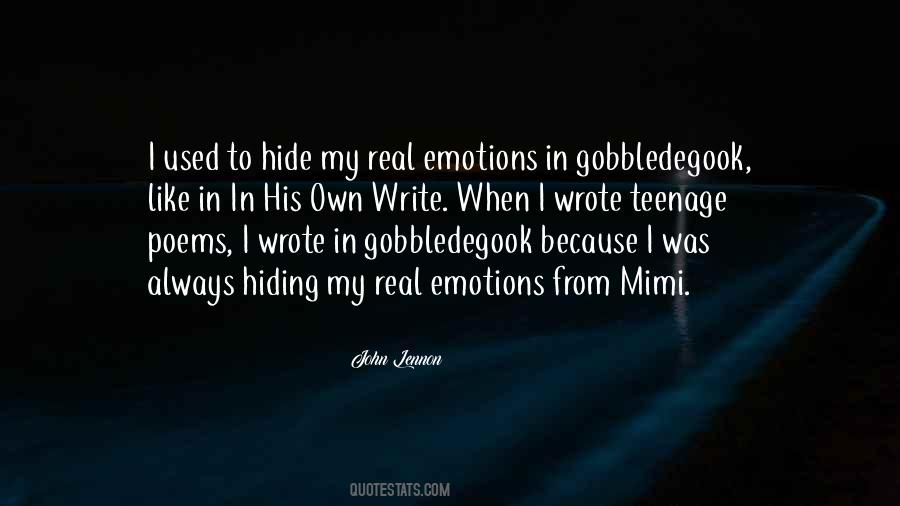 Hiding My Emotions Quotes #669993