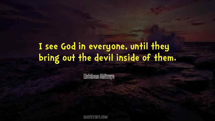 Devil God Quotes #115971