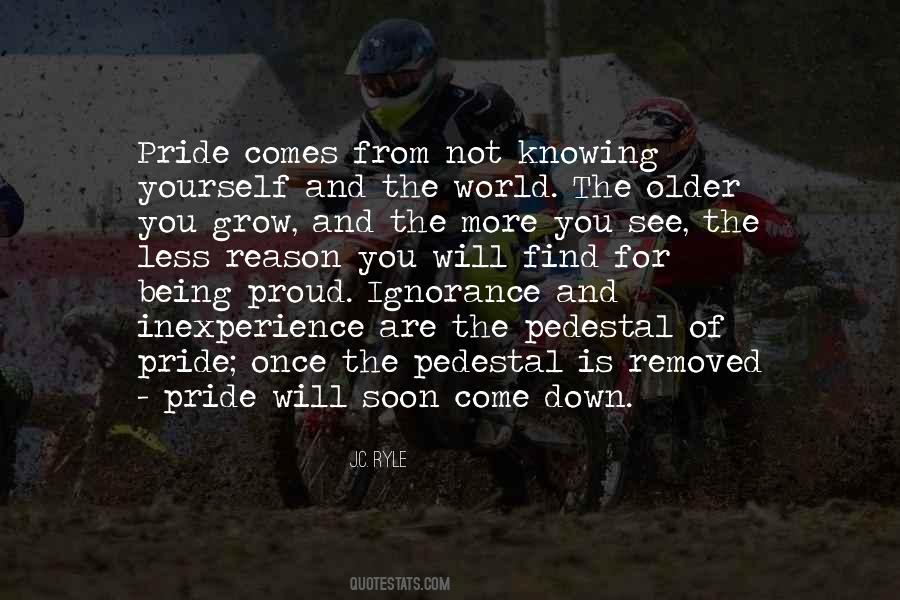 Quotes About Not Being Too Proud #50772
