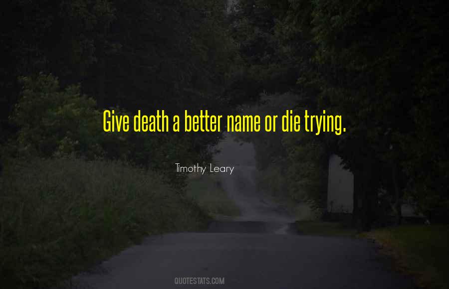 Better To Die Trying Quotes #399218