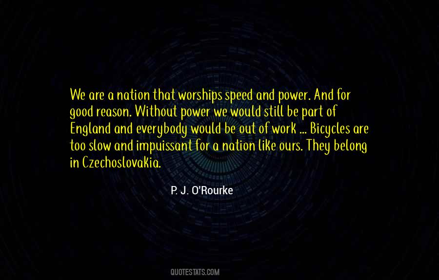 Speed And Power Quotes #215269