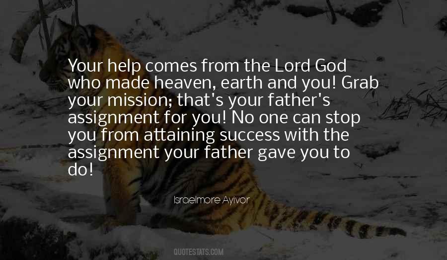 Mission God Quotes #951214