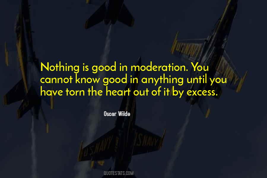 Excess In Moderation Quotes #1348487