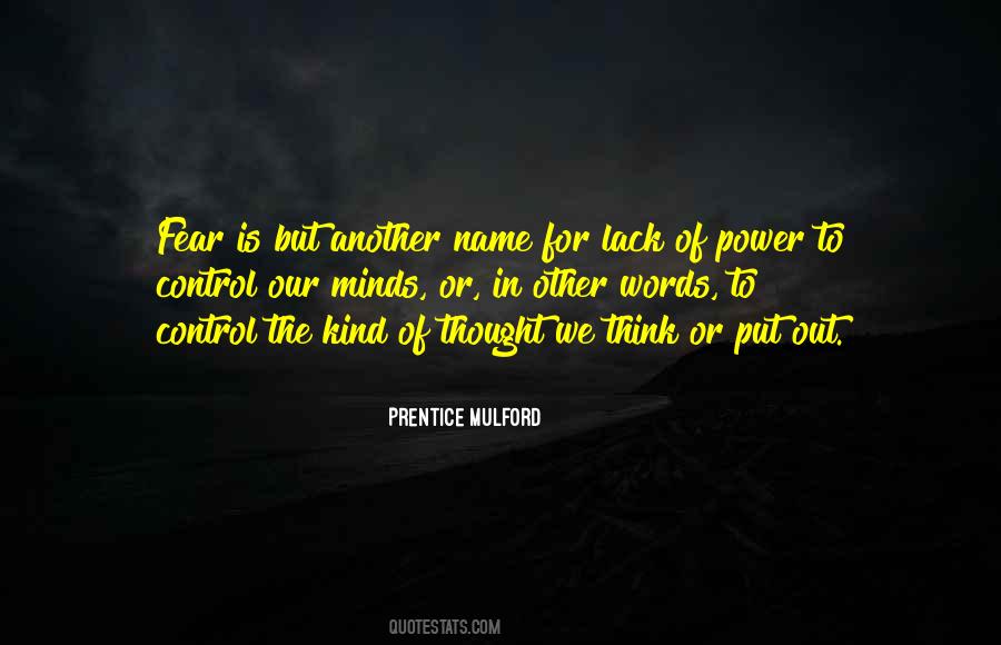 Fear Control Quotes #436562
