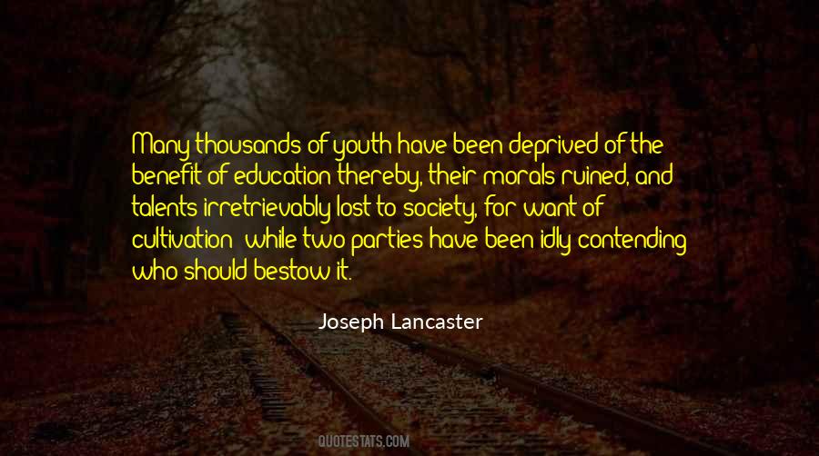 Education For Youth Quotes #1365285