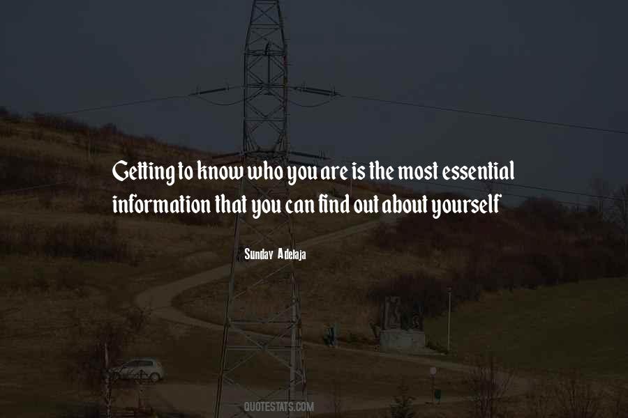 Getting To Know Quotes #534747