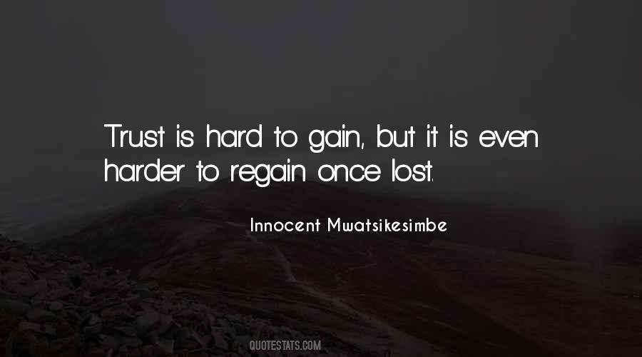 Trust Lost Quotes #231232