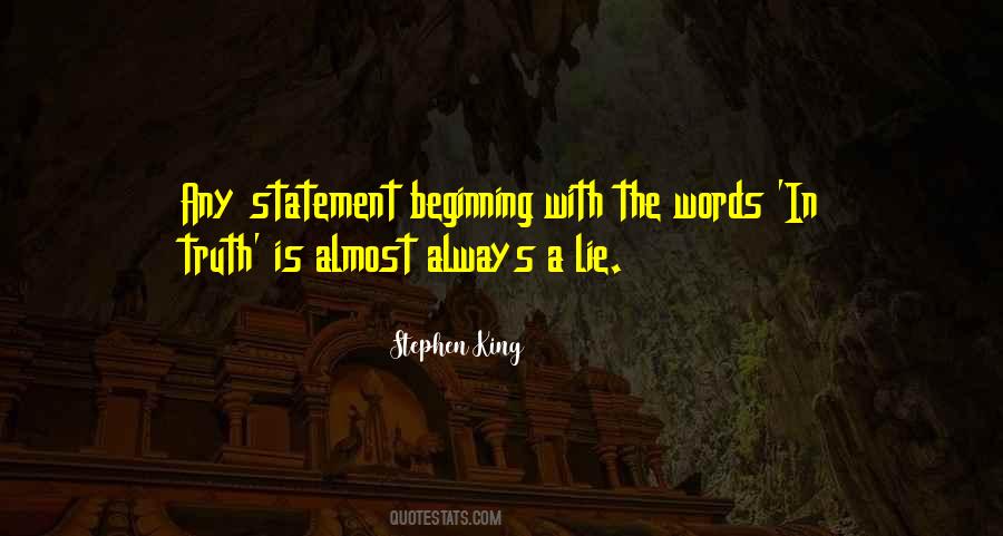 Lie Is Always A Lie Quotes #1580548