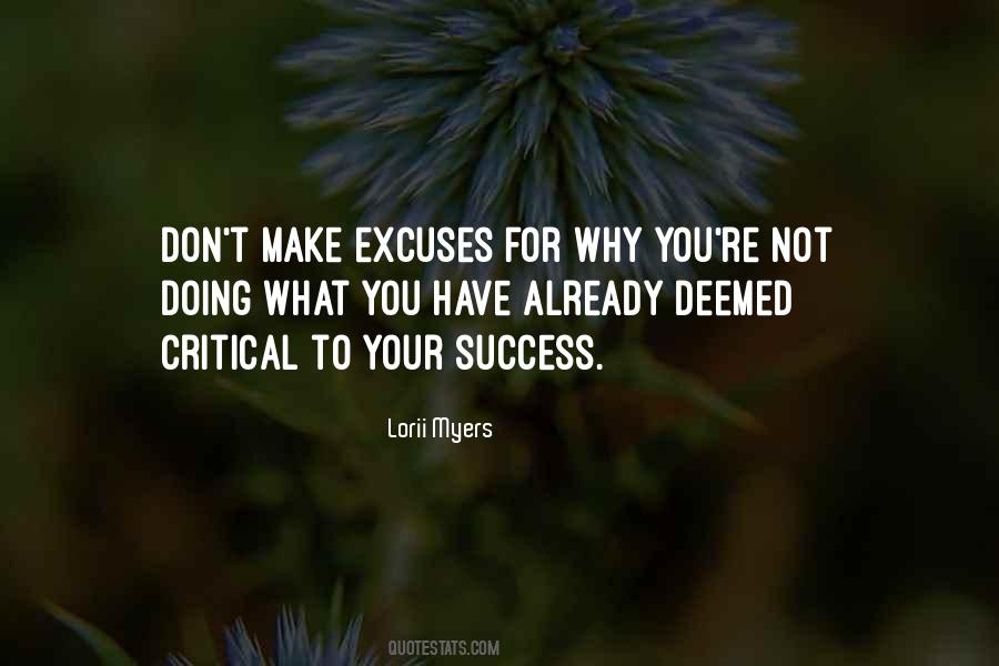 Success Excuses Quotes #1757624