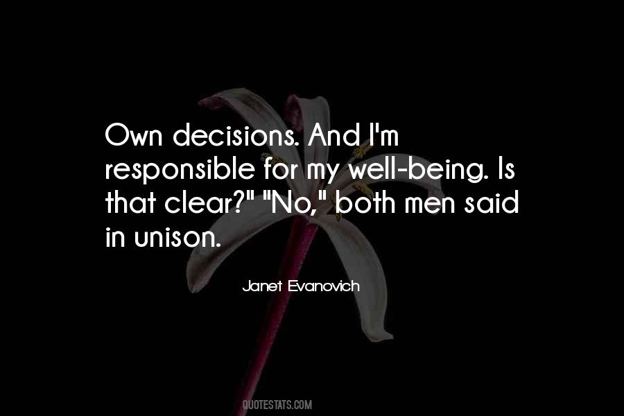 My Own Decisions Quotes #1480045