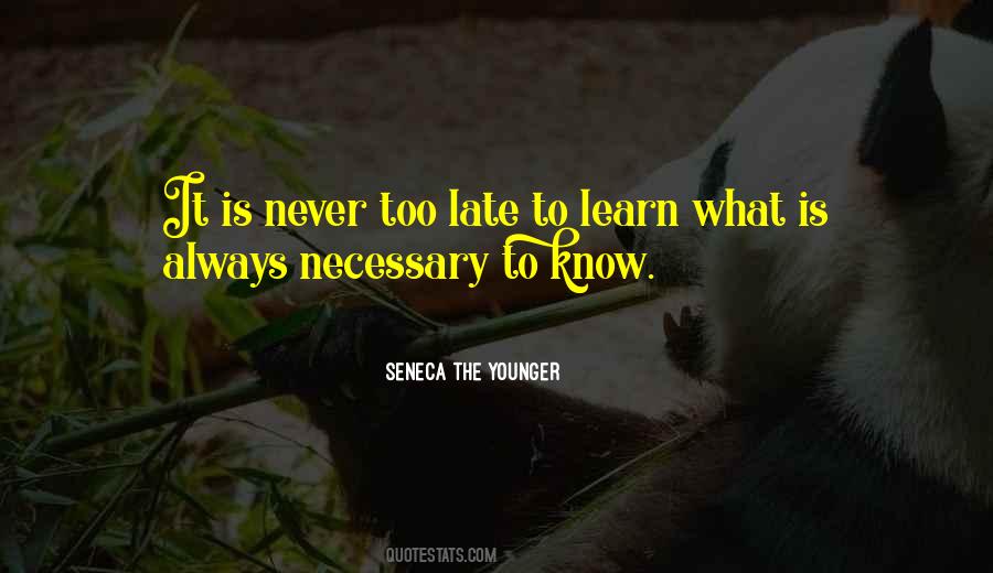 It Is Never Too Late To Learn Quotes #1153122