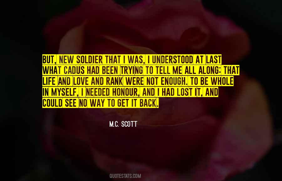 Lost Soldier Quotes #589690