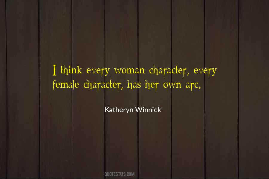 Woman Character Quotes #1400206