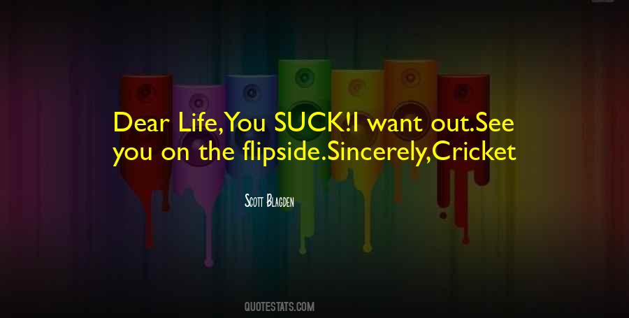 Quotes About Cricket Life #206683