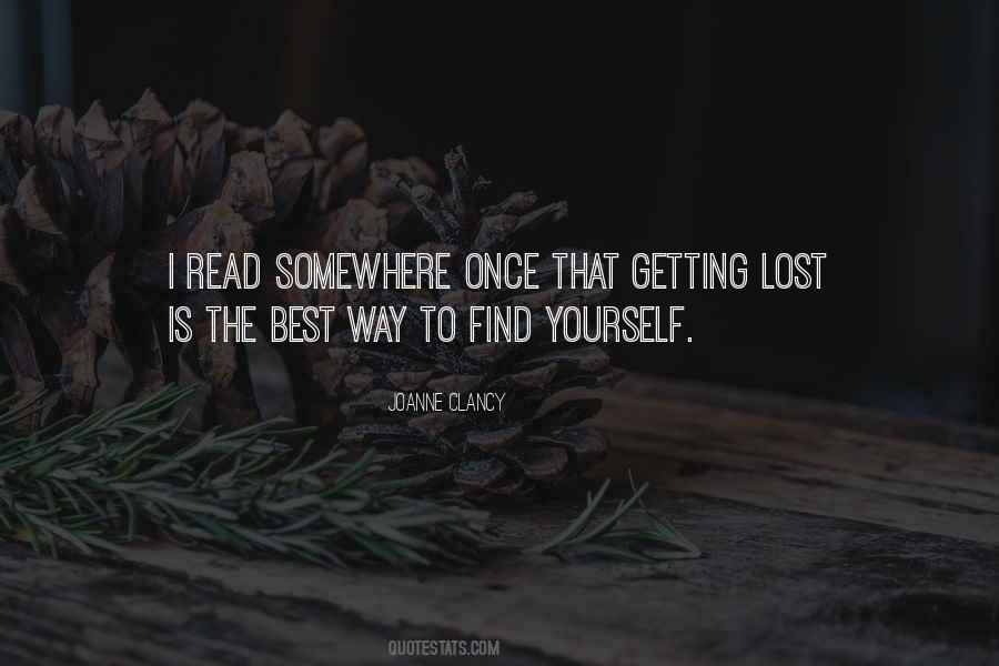 Quotes About Getting Lost Somewhere #448341