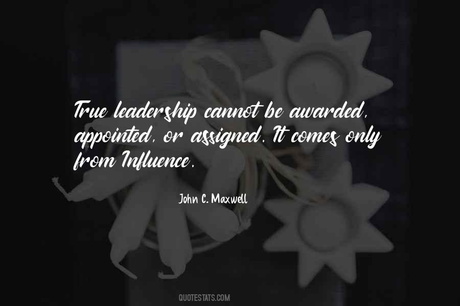 Influence Leadership Quotes #1533583