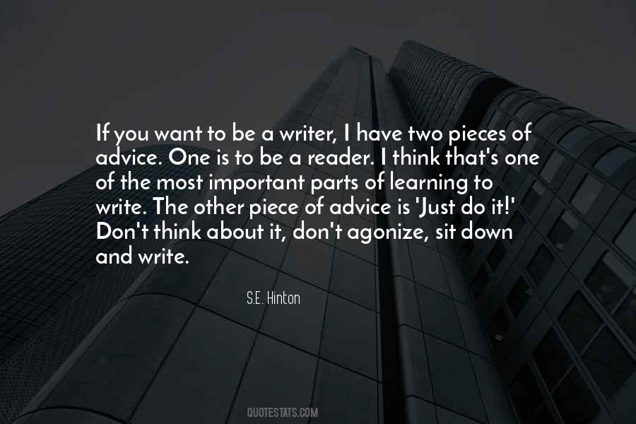 To Be A Writer Quotes #1266175