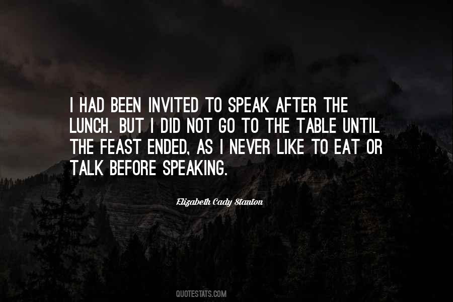 Eat Lunch Quotes #363471