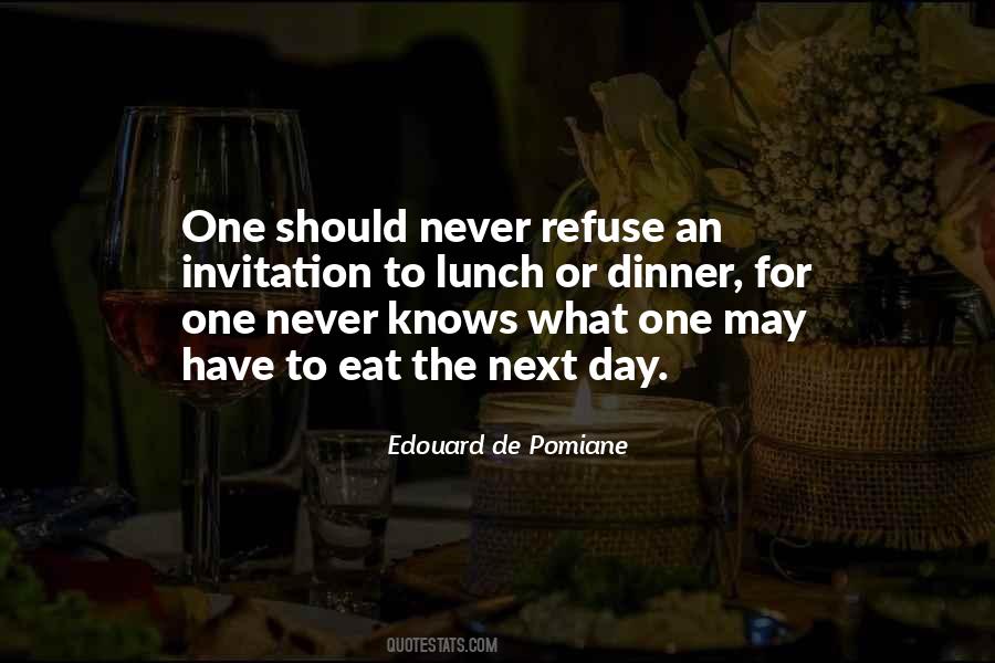Eat Lunch Quotes #965987