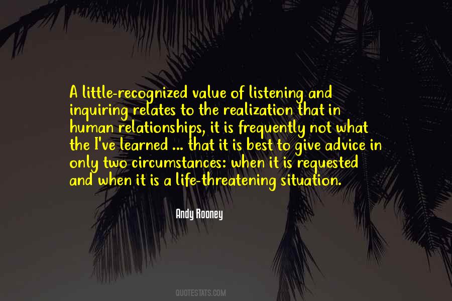 Listening Advice Quotes #1305226