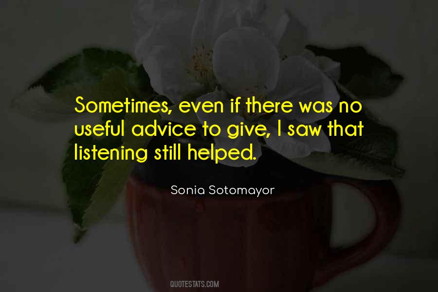 Listening Advice Quotes #1769852